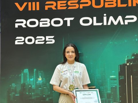 BMU-İNHA İDP tələbəsi Robot Olimpiadasında birinci yeri qazanıb