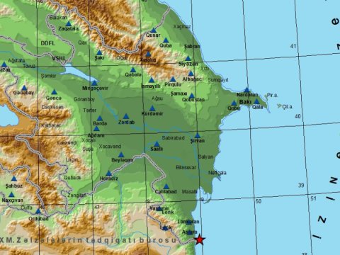 Xəzər dənizində zəlzələ olub