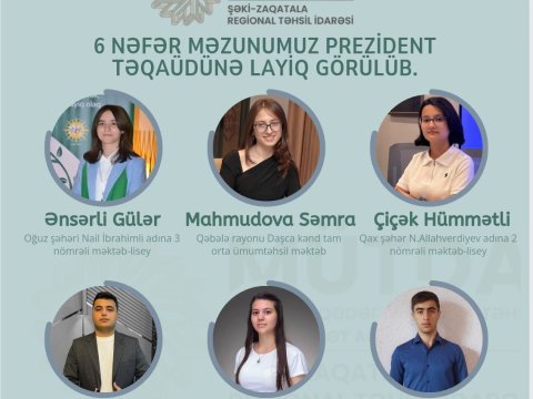 Şimal-qərb bölgəsi üzrə 6 məzun Prezident təqaüdünə layiq görülüb