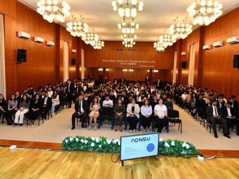 ADNSU-da birinci kurs tələbələri ilə tanışlıq görüşü başa çatıb