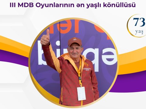 73 yaşlı tələbə III MDB Oyunlarının könüllüsü oldu 