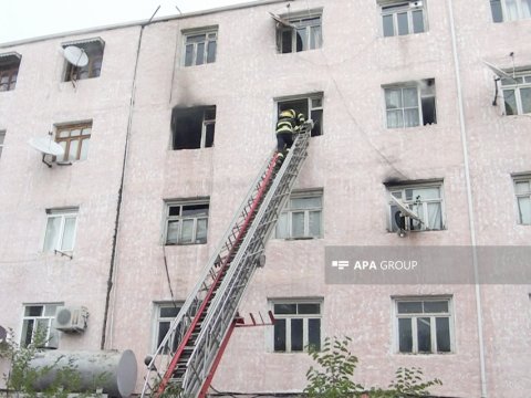 Yaşayış binasında yanğın olub, 1 uşaq və 2 qadın xilas edilib