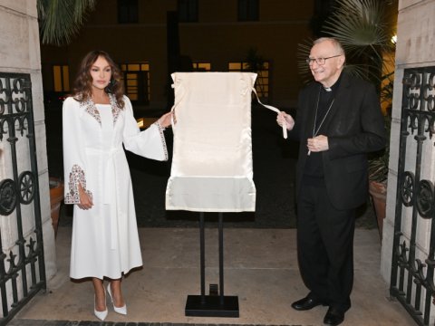 Azərbaycanın Vatikandakı səfirliyinin inzibati ofisi açıldı - Mehriban Əliyeva iştirak edib