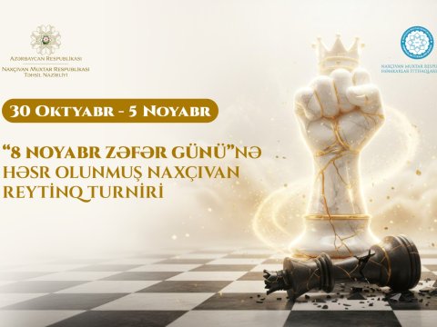 Naxçıvanda Zəfər Gününə həsr olunmuş beynəlxalq reytinqli şahmat turniri keçiriləcək 