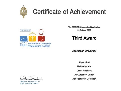 Azərbaycan Universitetinin komandası ICPC-nin növbəti mərhələsinə vəsiqə qazanıb