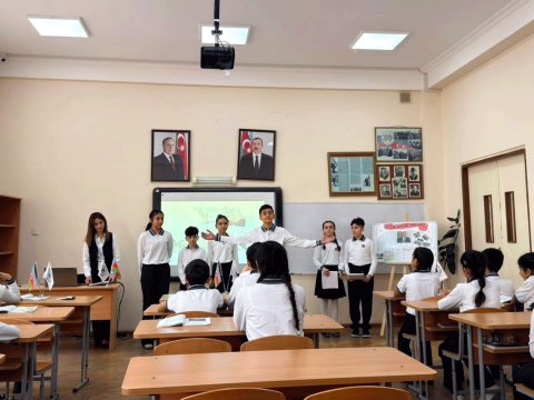 Məktəblərdə Heydər Əliyevin xatirəsinə həsr olunmuş tədbirlər keçirilib