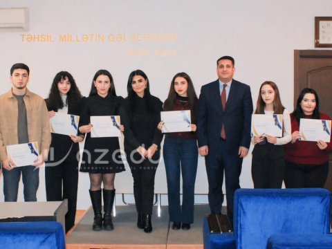 MDU-nun "Brend tələbə"ləri mükafatlandırılıb- FOTOLAR