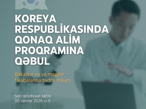 Koreyada&nbsp;qonaq alim kimi tədris İMKANI