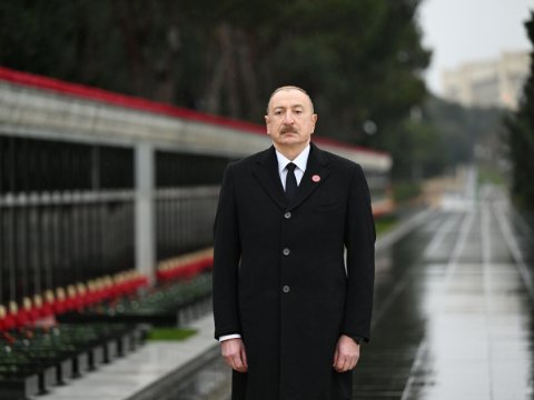 Prezident Şəhidlər xiyabanından videoçarx paylaşdı