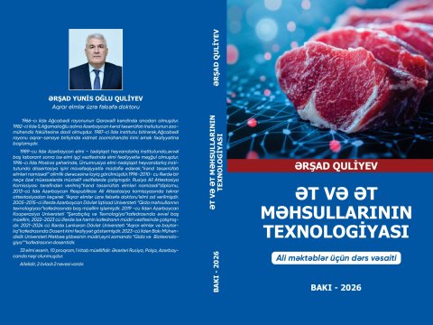 BMU dosentinin ət məhsulları texnologiyasına dair kitabı çap olunub