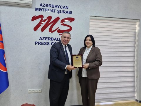 Billurə Hacızadə&nbsp;50 illiyi&nbsp;münasibətilə Mətbuat Şurasında təltif olunub