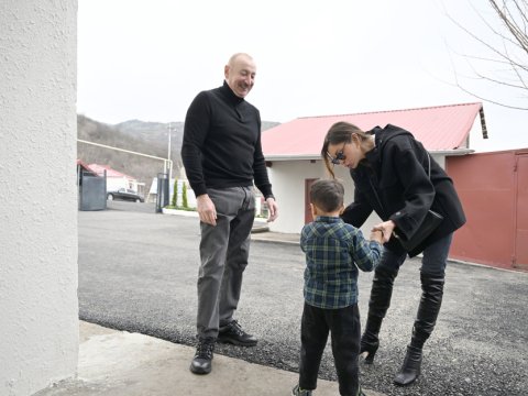 Prezidentlə xanımı Xocavəndə getdi&nbsp;- Fotolar