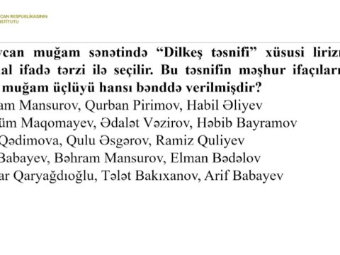 Musiqi müəllimləri üçün sertifikasiya NÜMUNƏLƏRİ&nbsp;