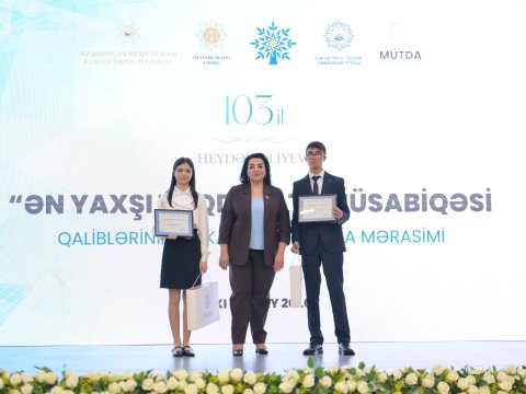 "Ən yaxşı təqdimat" müsabiqəsində qalib olan Naxçıvan MƏKTƏBLİLƏRİ&nbsp;