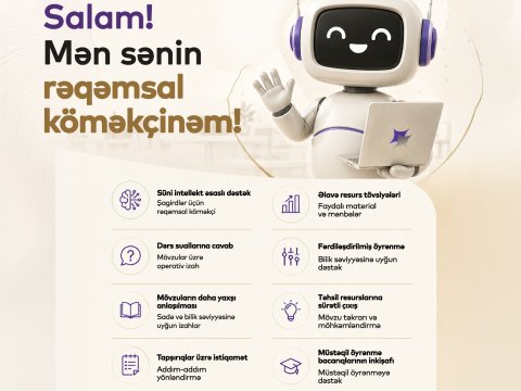 Şagirdlər üçün rəqəmsal tədris köməkçisi istifadəyə verilib