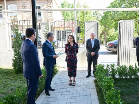 Leyla Əliyeva Şəki Şəhər İncəsənət Məktəbində olub