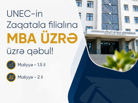 UNEC-in Zaqatala filialında MBA proqramı üzrə qəbul aparılacaq