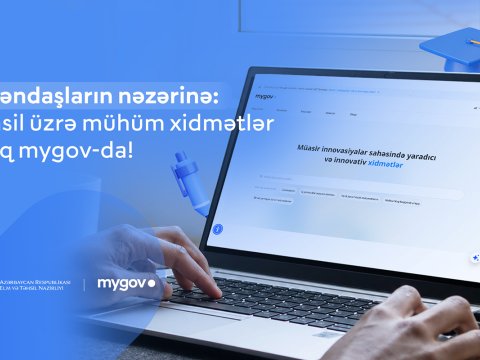 Elm və Təhsil Nazirliyinin 60 xidməti myGov platformasına inteqrasiya olunacaq
