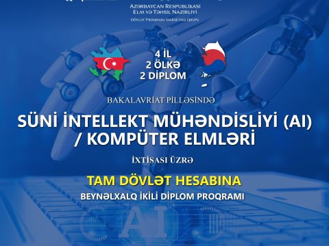 &ldquo;Kompüter elmləri&rdquo; ixtisası üzrə dövlət təqaüdlü ikili diplom proqramı