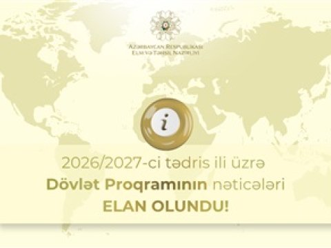 Dövlət Proqramı üzrə təqaüdçülərin siyahısı müəyyən olunub