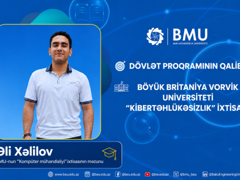 BMU məzunu Böyük Britaniyada kibertəhlükəsizlik üzrə təhsil alacaq