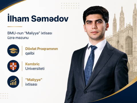 BMU məzunu təhsilini Kembric Universitetində davam etdirəcək