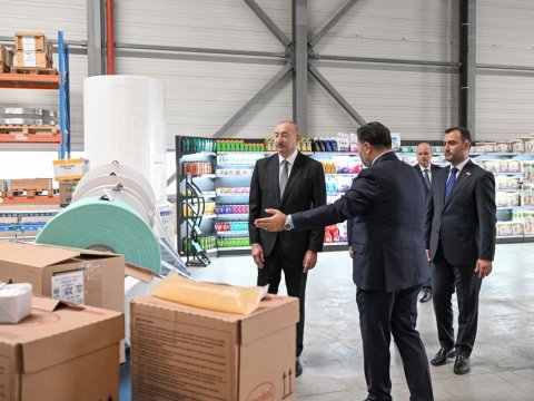 Prezident Qaradağda istehsal&nbsp;müəssisəsinin açılışında