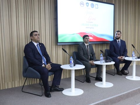 Azərbaycan Universitetində Vətən müharibəsi qazisi ilə tələbələrin görüşü olub