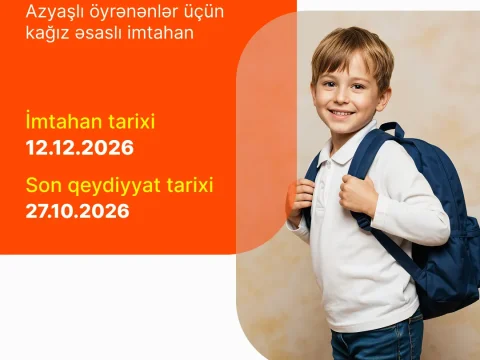 Uşaqlar üçün ingilis dili imtahanına qeydiyyat