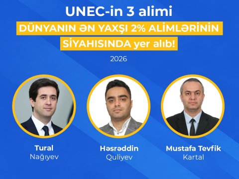 UNEC-in 3 alimi dünyanın TOP 2 faiz alimləri siyahısında