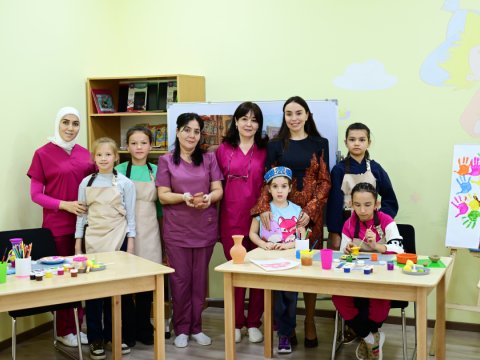 Leyla Əliyeva Səmərqənddə xüsusi qayğıya ehtiyacı olan uşaq&nbsp;mərkəzi ilə&nbsp;tanış olub
