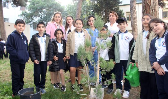 Zəfərin 5 ili - məktəblilərdən ağacəkmə aksiyası...