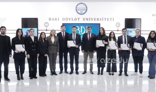 BDU-nun "Brend tələbə"ləri mükafatlandırılıb - FOTOLAR