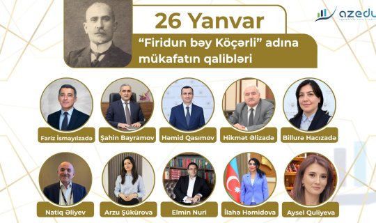 &ldquo;Firidun bəy Köçərli mükafatı&rdquo;nın&nbsp;qalibləri - SİYAHI&nbsp;