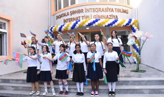 Zaqatalada əsaslı təmir olunan gimnaziyanın açılışı olub