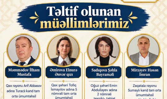 Şəki-Zaqatala regionu üzrə&nbsp;16 təhsil işçisi təltif olunub- FOTOLAR
