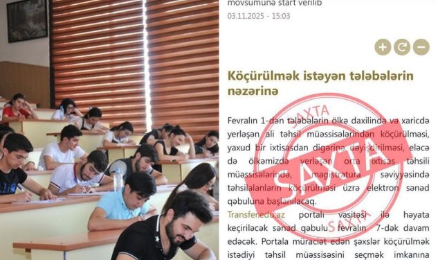 Agentlikdən tələbələrin köçürülməsi ilə bağlı yayılan məlumatlara CAVAB