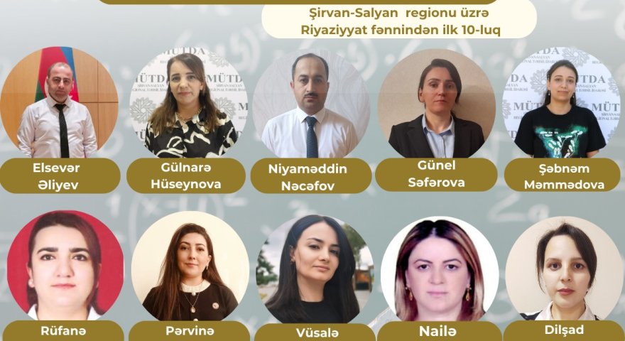 Şirvan-Salyan regionu üzrə "Sertifikasiyanın liderləri"- Riyaziyyat fənnindən ilk 10-luq 