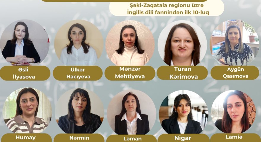 Şəki-Zaqatala regionu üzrə “Sertifikasiyanın liderləri”- İngilis dili fənni üzrə ilk 10-luq