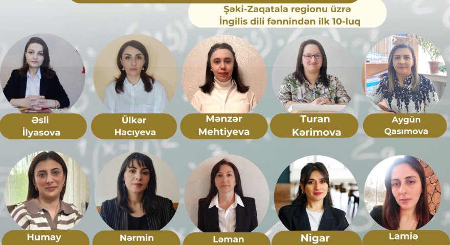 Şəki-Zaqatala regionu üzrə “Sertifikasiyanın liderləri”- İngilis dili fənni üzrə ilk 10-luq