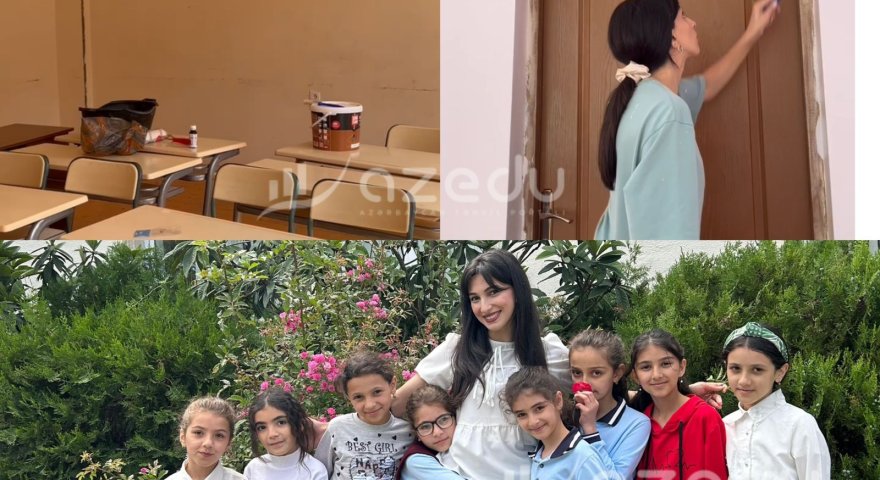 Öz hesabına sinifi təmir edən müəllim: Məktəbə ağıllı lövhələr də gətirəcəm - MÜSAHİBƏ