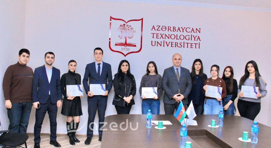 Azərbaycan Texnologiya Universitetinin "Brend tələbə"ləri mükafatlandırılıb- FOTOLAR