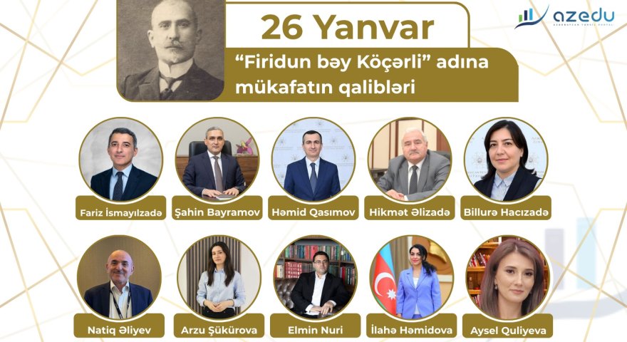 &ldquo;Firidun bəy Köçərli mükafatı&rdquo;nın&nbsp;qalibləri - SİYAHI&nbsp;
