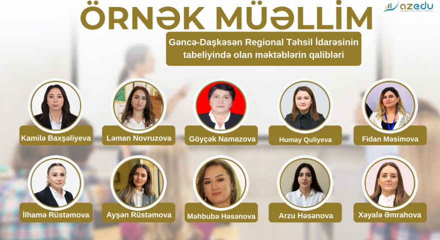 Gəncə-Daşkəsən regionunun "Örnək müəllim"ləri - SİYAHI
