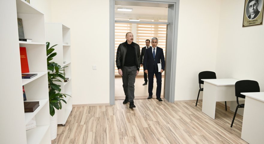 Prezident&nbsp;Şamaxı Avropa liseyinin yeni binasının açılışında- FOTOLAR