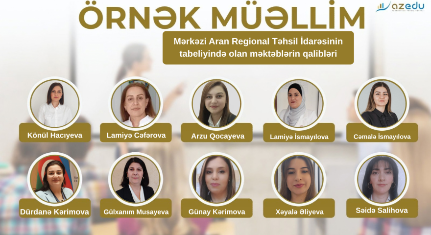 Mərkəzi Aran bölgəsinin "Örnək müəllim"ləri - ADLAR