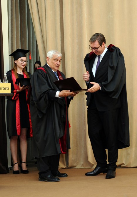 Serbiya Prezidentinə fəxri doktor diplomu verildi - ADU-da