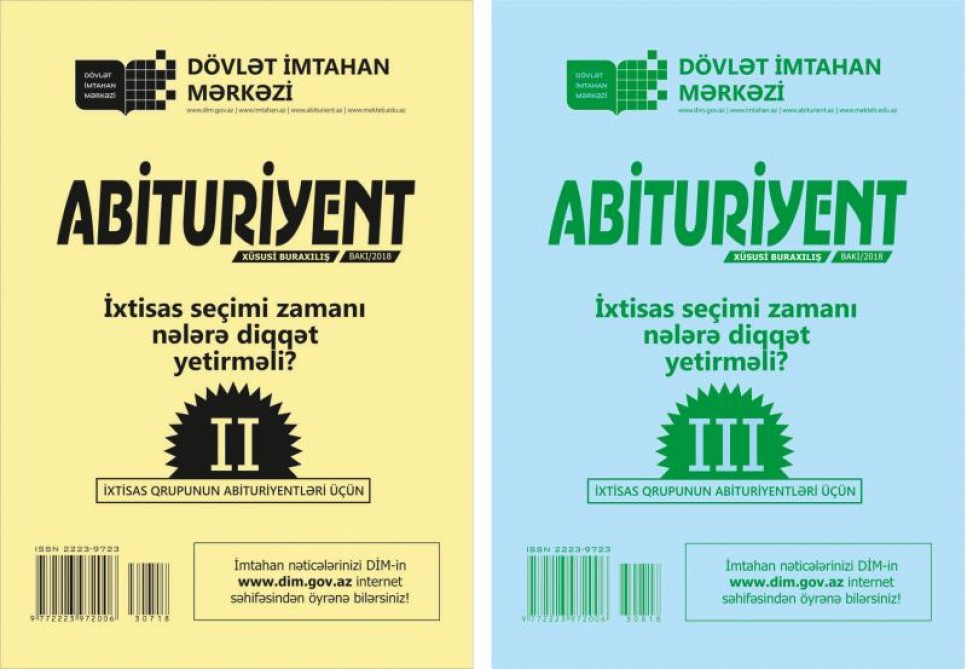 Abituriyentlərin nəzərinə! - İxtisas seçiminə kömək üçün kitabçalar nəşr olundu