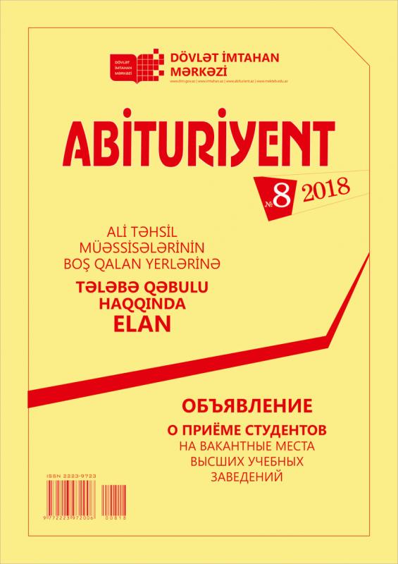      “Abituriyent” jurnalının 8-ci nömrəsi nəşr edilib     