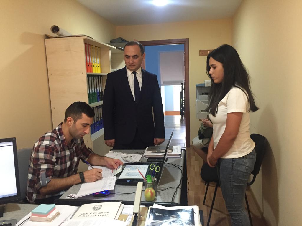 Rektor qəbul prosesini izlədi - FOTO